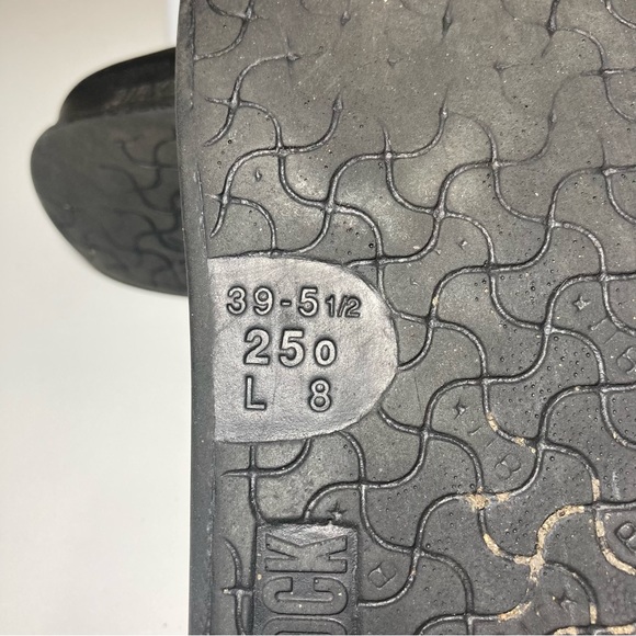 Tatami Birkenstock Women’s 8 Men's 6 Black Leather Clogs Mules Slip On - Picture 10 of 16